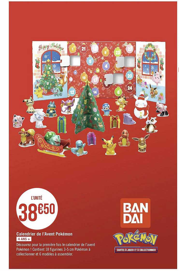 calendrier de l'avent pokémon