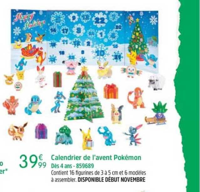 calendrier de l'avent pokémon
