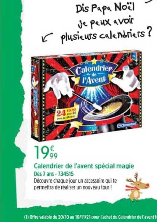 calendrier de l'avent spécial magie