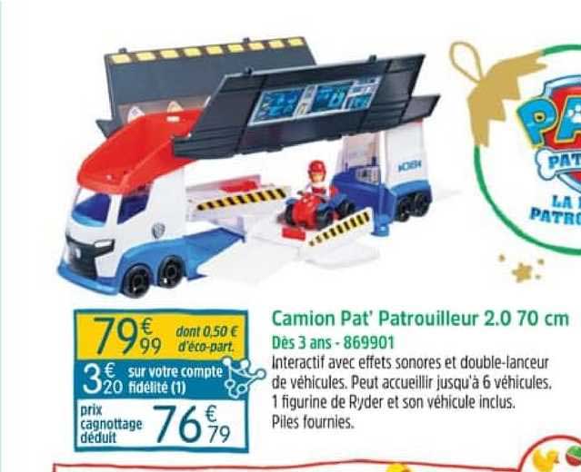 camion pat' patrouilleur 2.0 70 cm
