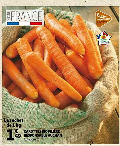 Carottes Bio Filière Responsable Auchan