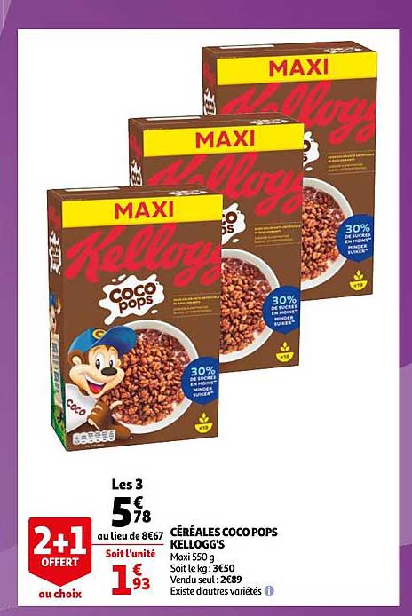 céréales coco pops kellogg's