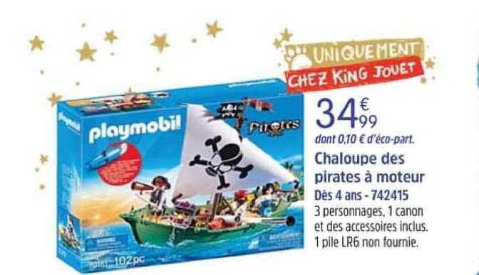 chaloupe des pirates à moteur dès 4 ans - 742415