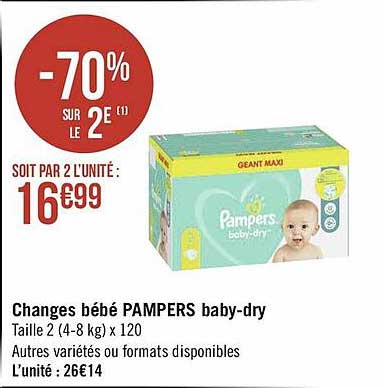 changes bébé pampers baby-dry