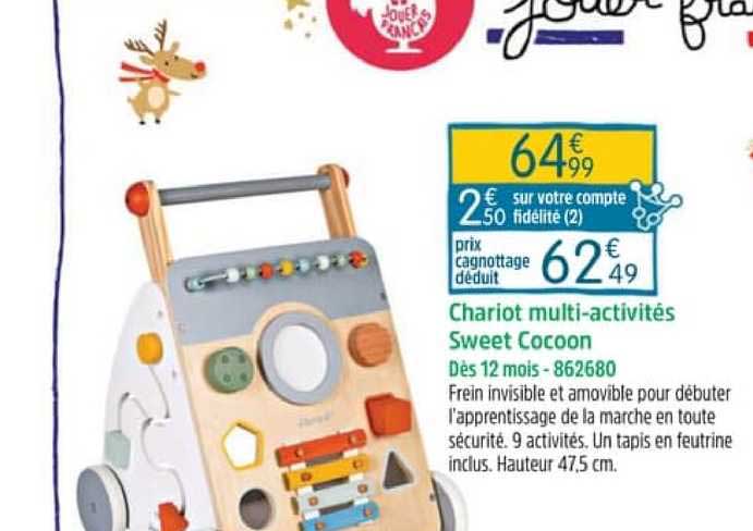 chariot multi-activités sweet cocoon