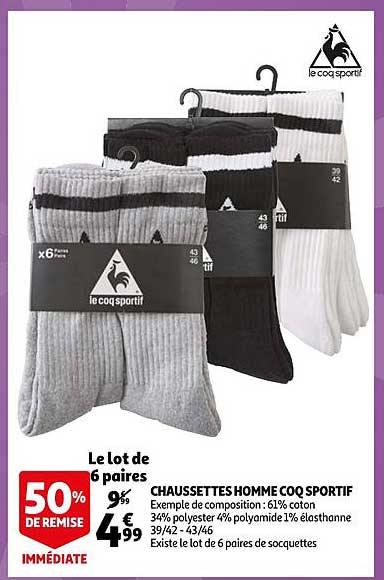 chaussettes homme coq sportif