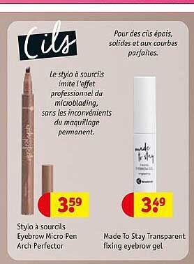cils stylo à spircils eyebrow micro pen arch perfector cils made to stay transparent fixing eyebrow gel