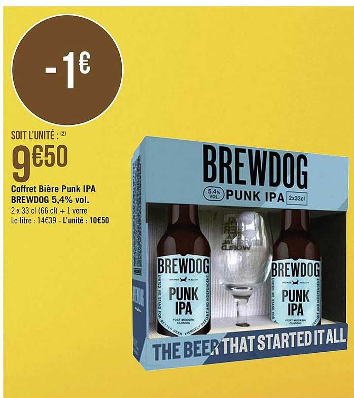 coffret bière punk ipa brewdog 5.4% vol.
