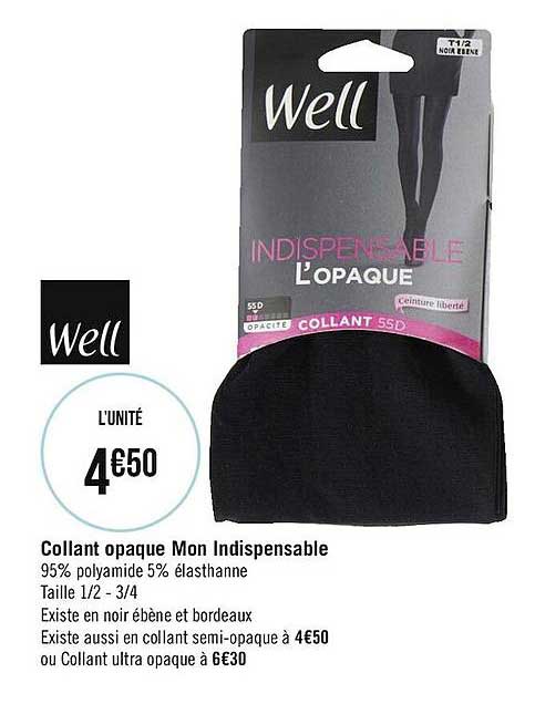 collant opaque mon indispensable well