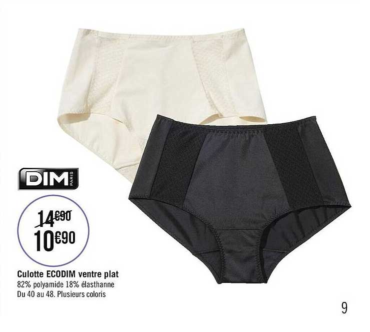 culotte écodim ventre plat