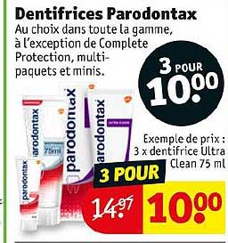 Dentifrices Parodontax