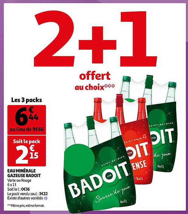 Eau Minérale Gazeuse Badoit