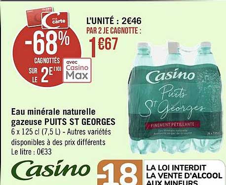 eau minérale naturelle gazeuse puits st georges