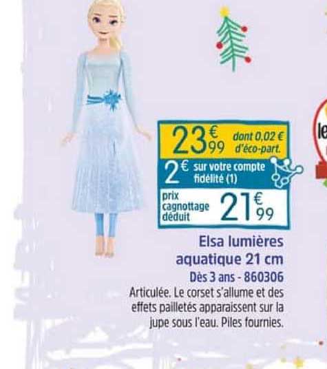 elsa lumières aquatique 21 cm