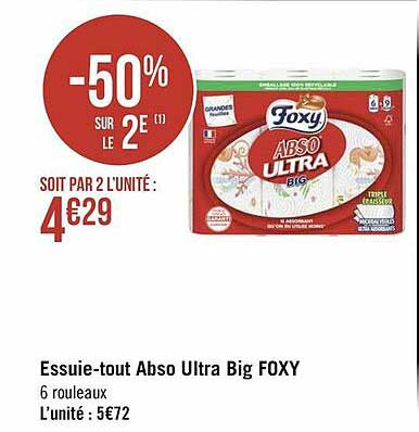 essuie-tout abso ultra big foxy