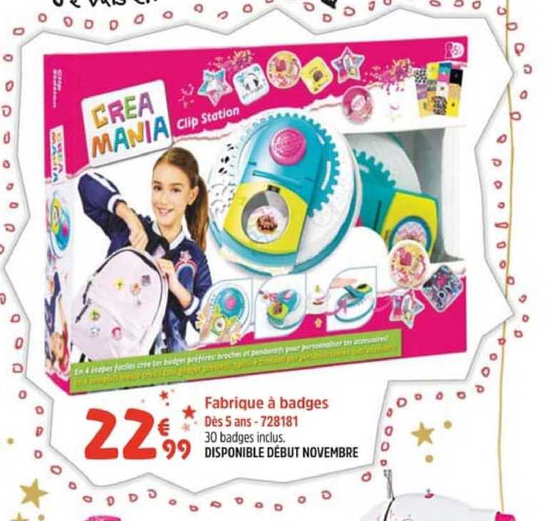 fabrique à badges crea mania