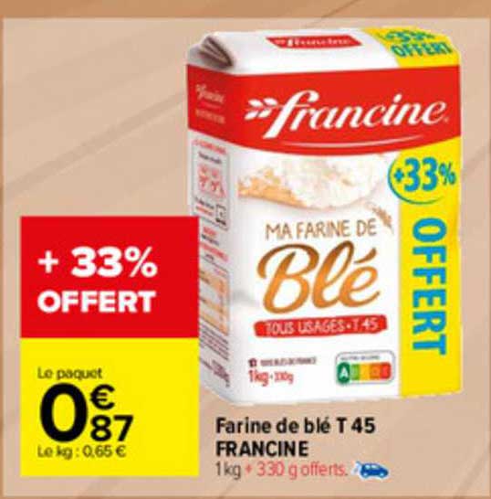 Farine De Blé T 45 Francine