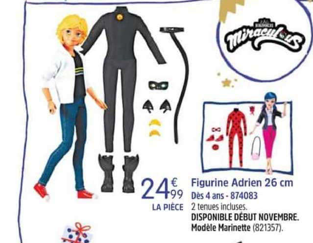 figurines adrien 26 cm miraculous
