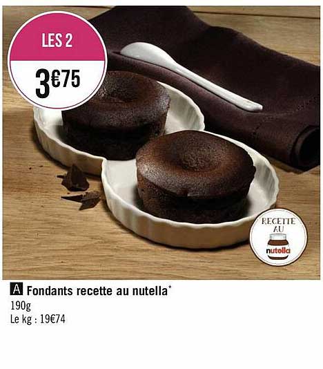 Fondants Recette Au Nutella