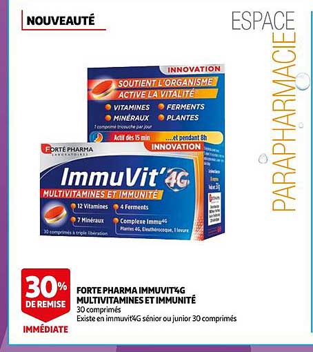 forte pharma immuvit4g multivitamines et immunité