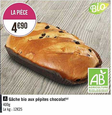 Gâche Bio Aux Pépites Chocolat