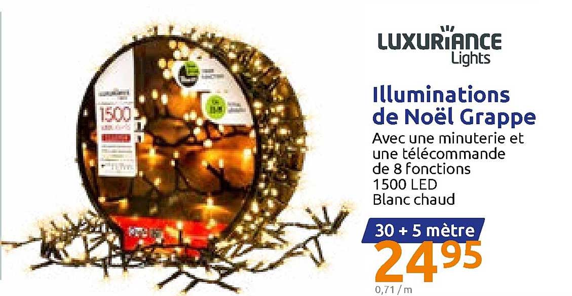 illuminations de noël grappe luxuriance lights