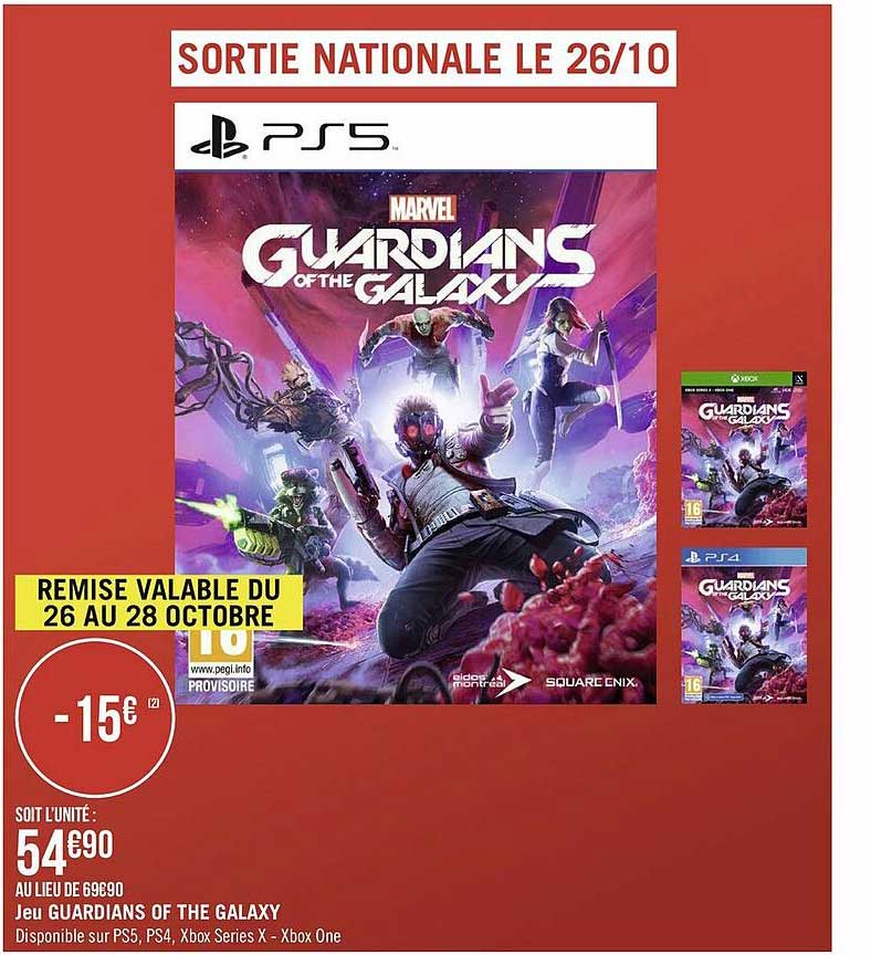jeu guardians of the galaxy ps5