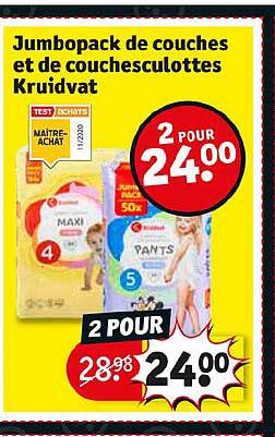 jumbopack de couches et de couchesculottes kruidvat