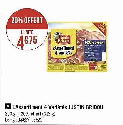 L'assortiment 4 Variétés Just Bridou