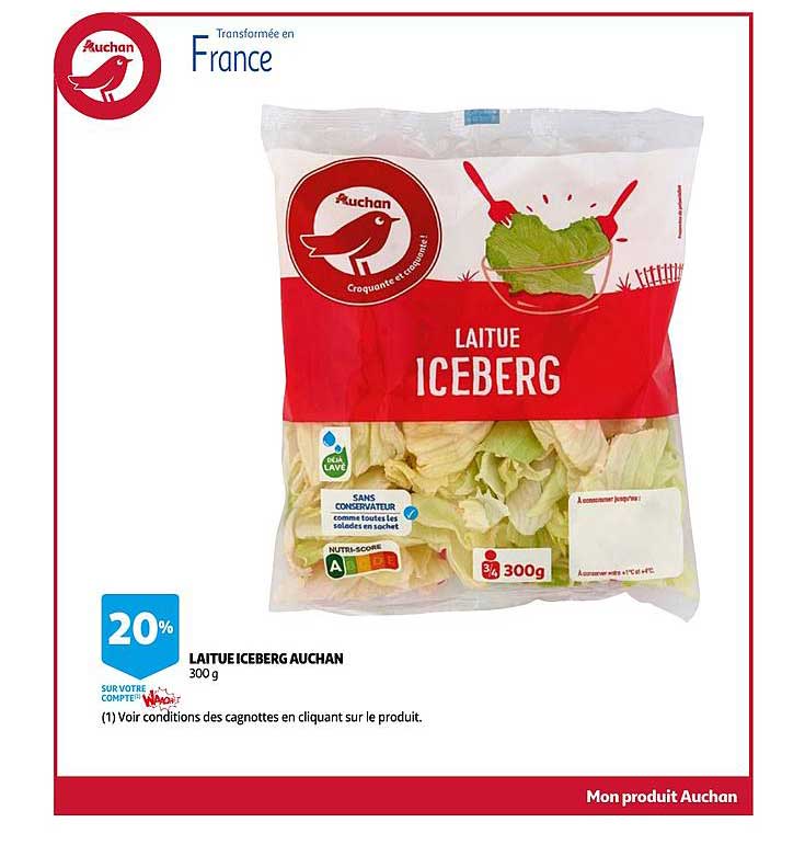 Laitue Iceberg Auchan