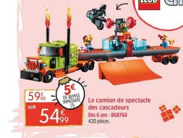 le camion de spectacle des cascadeurs lego