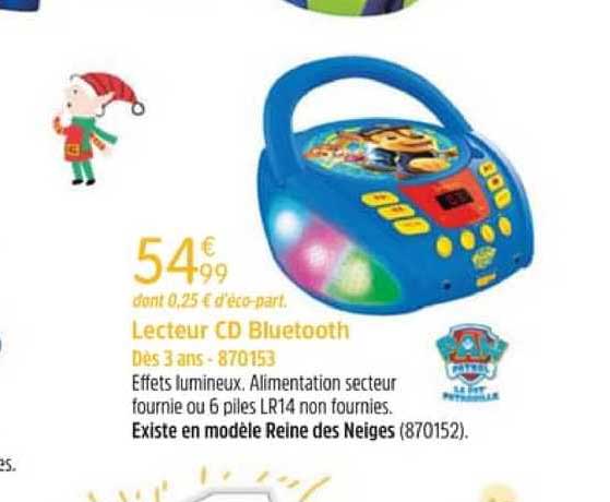 lecteur cd bluetooth paw patrol