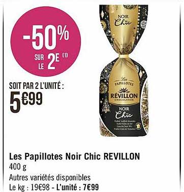 les papillotes noir chic revillon