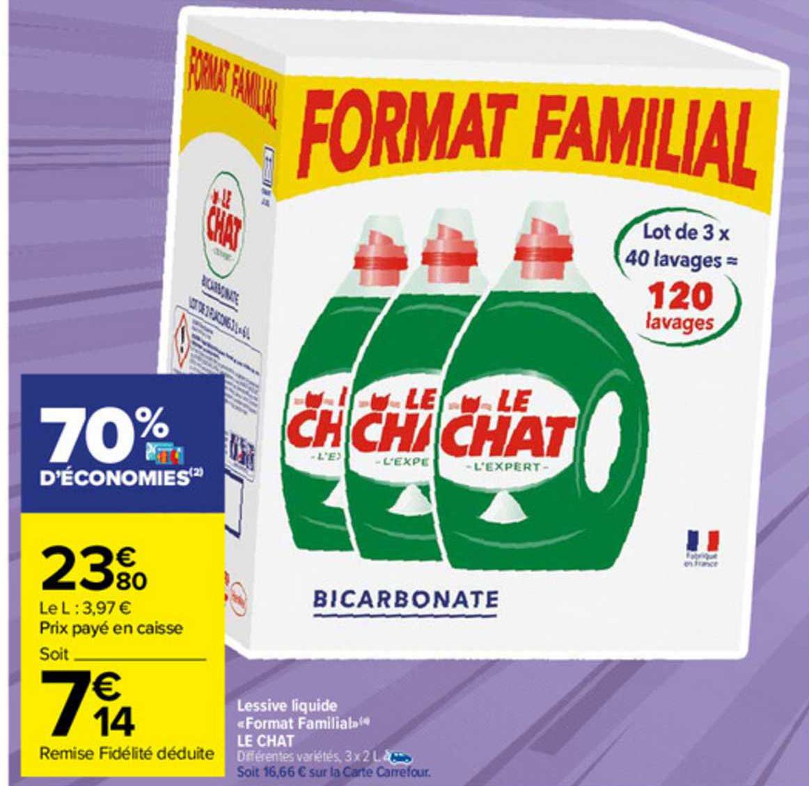 Lessive Liquide «format Familial» Le Chat
