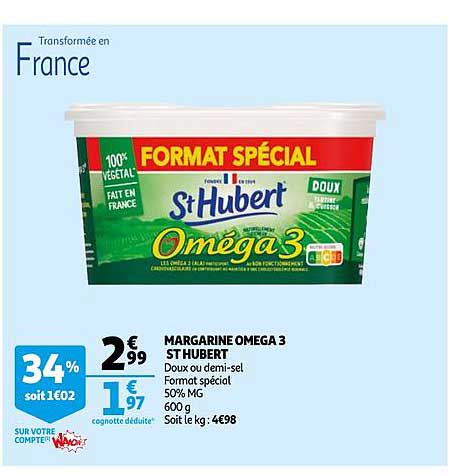 Margarine Oméga 3 St Hubert