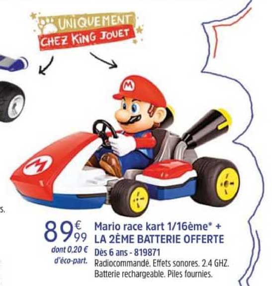mario race kart 1-16ème la 2ème batterie offerte