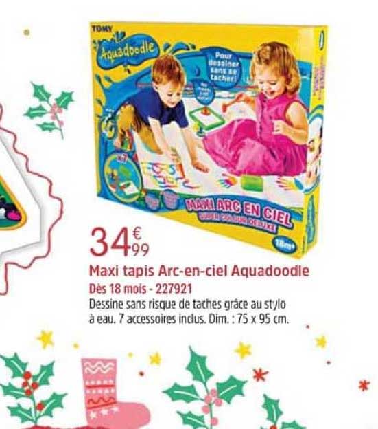 maxi tapis arc-en-ciel aquadoodle