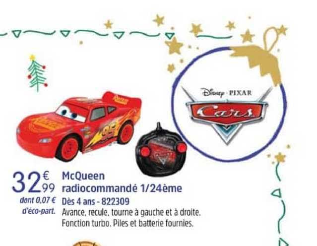mcqueen radiocommandé 1-24ème disney pixar cars