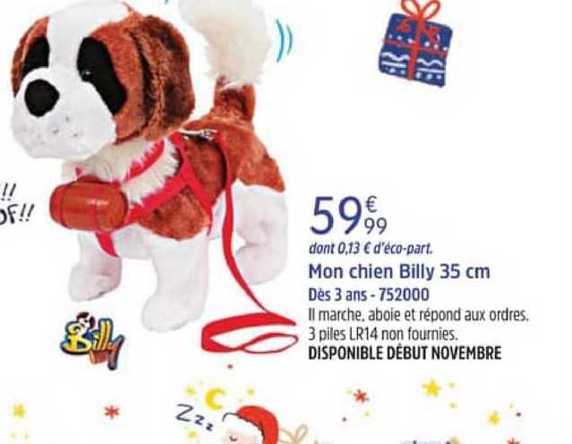 mon chien billy 35 cm billy