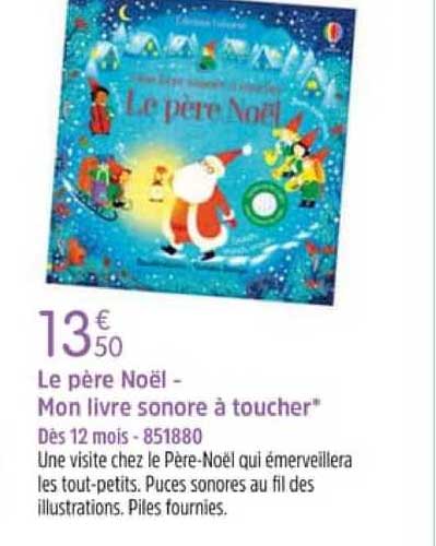 le père noël - mon livre sonore à toucher