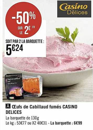 Oeufs De Cabillaud Fumés Casino Délices