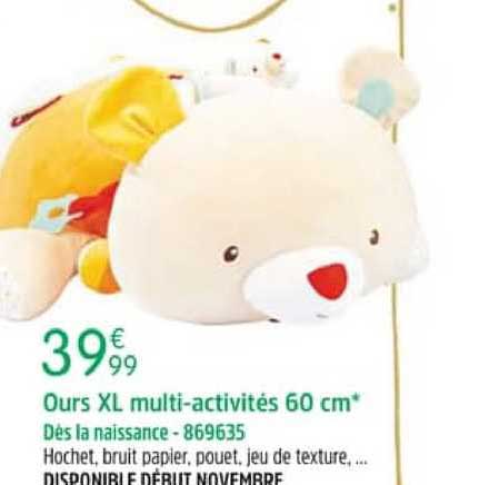 ours xl multi-activités 60 cm