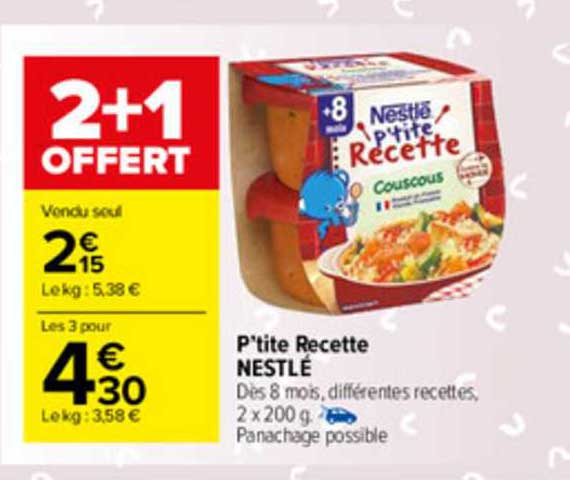 p'tite recette nestlé