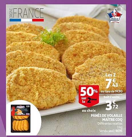 panés de volaille maître coq