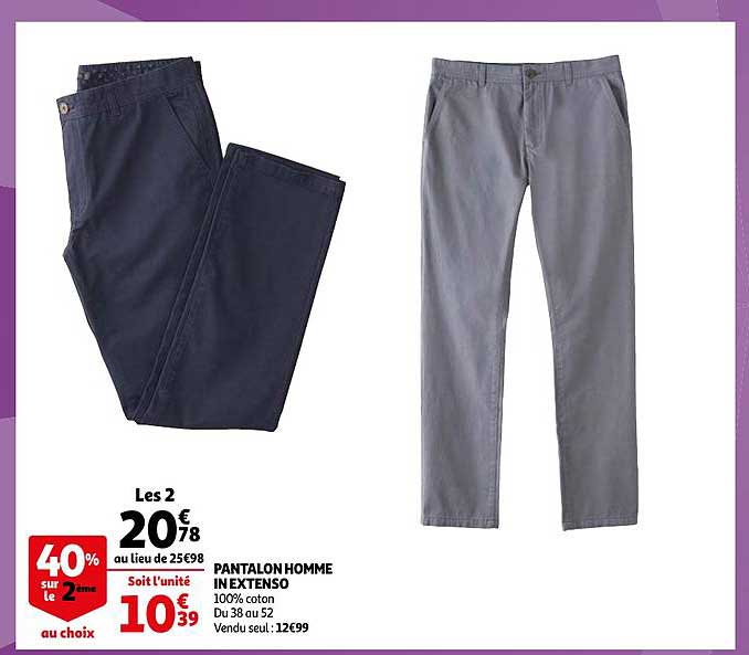 pantalon homme in extenso