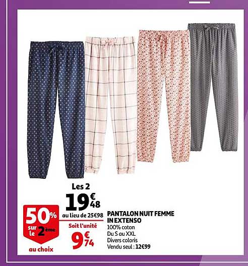 pantalon nuit femme in extenso