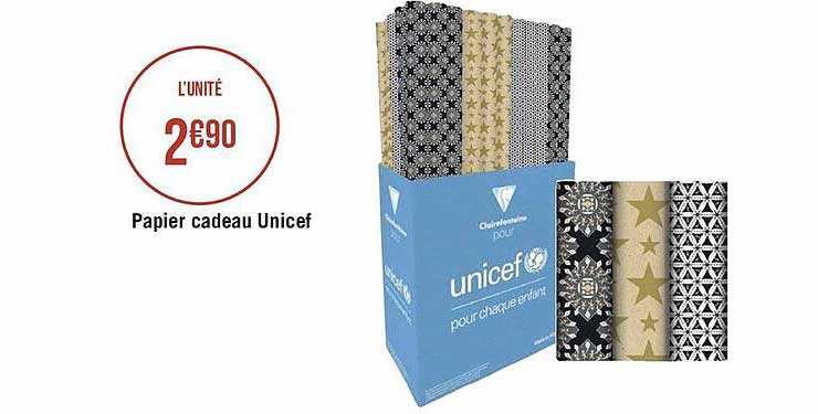 papier cadeau unicef