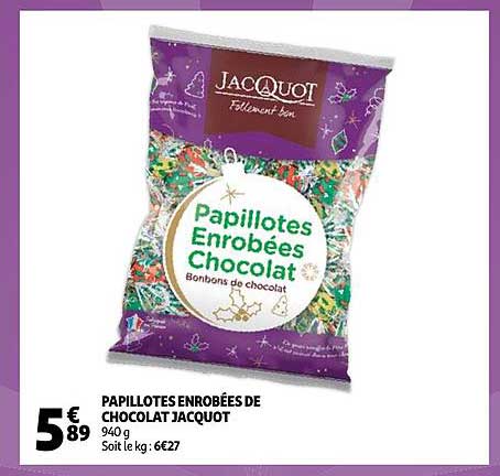 papillotes enrobées de chocolat jacquot