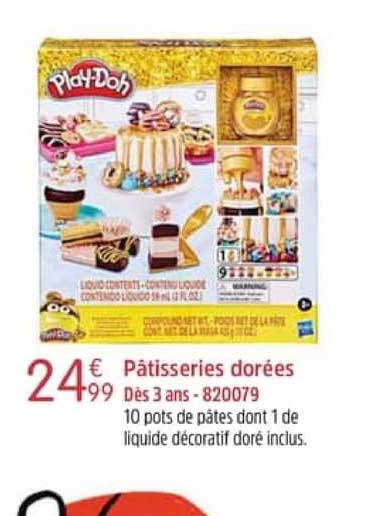 pâtisseries dorées play-doh