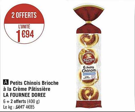 petits chinois brioche à la crème pâtissière la fournée dorée